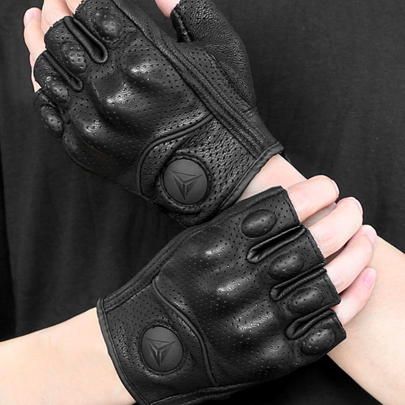 MOTOWOLF MDL0302B 1 Pair Fingerless Summer Sheepskin Leather Motorcycle Gloves MOTOWOLF MDL0302B 1 Pair Fingerless Summer Sheepskin Leather Motorcycle Gloves